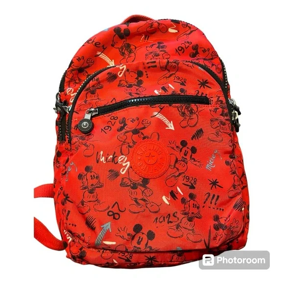 Kipling Mickey Mouse Mochila Roja Kipling Mochila Mickey PaÃ±alera